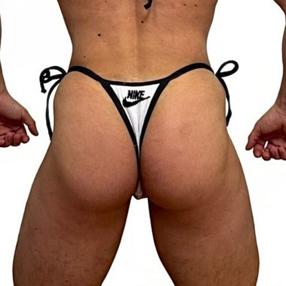 Nike Sport B&W Negative Lace Up Socks Thong