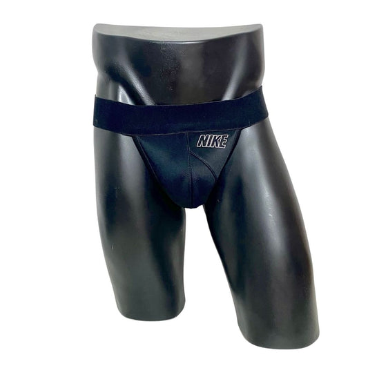 Nike Black White Outline Swoosh Jockstrap/Thong