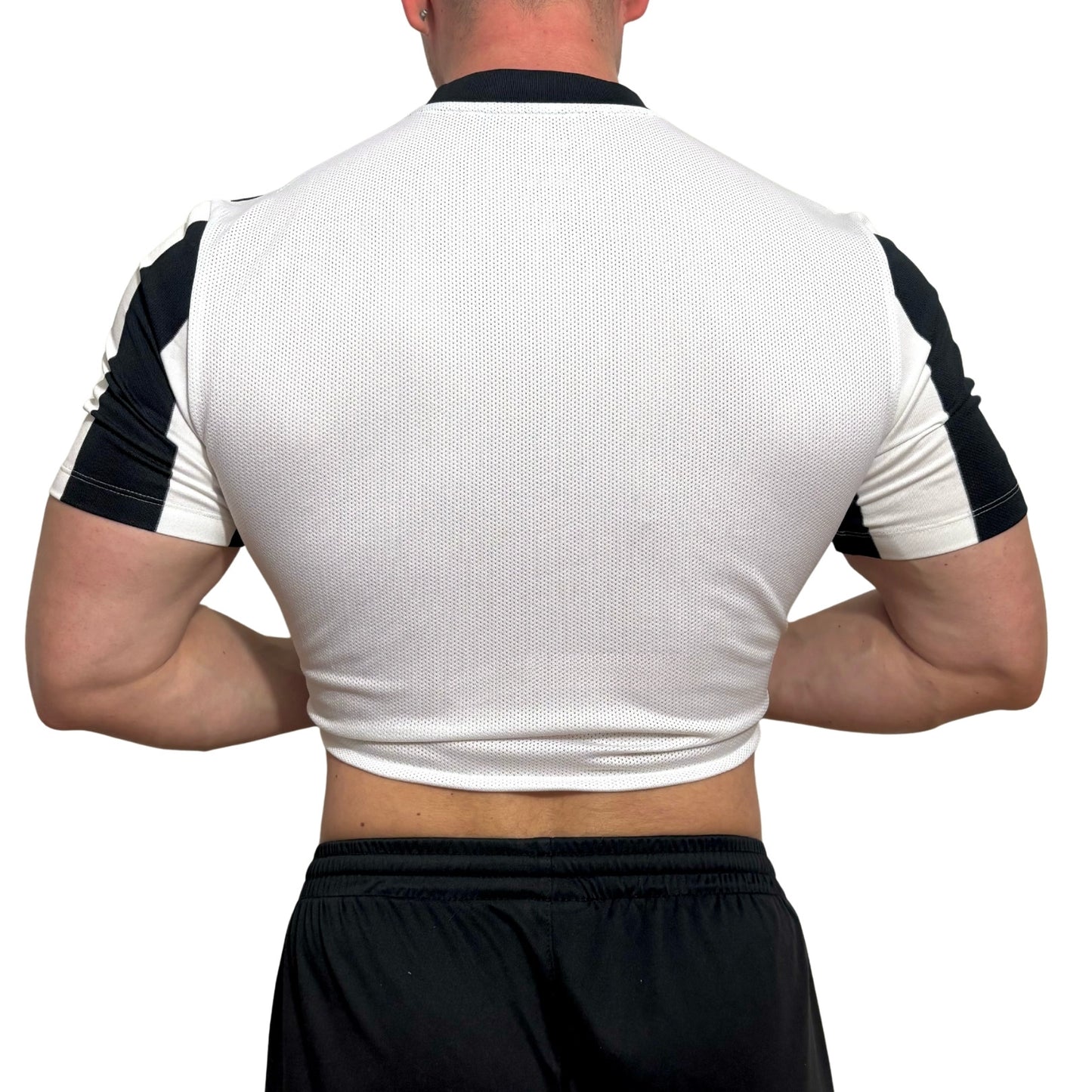 Nike Black/White Stripe Crop Top