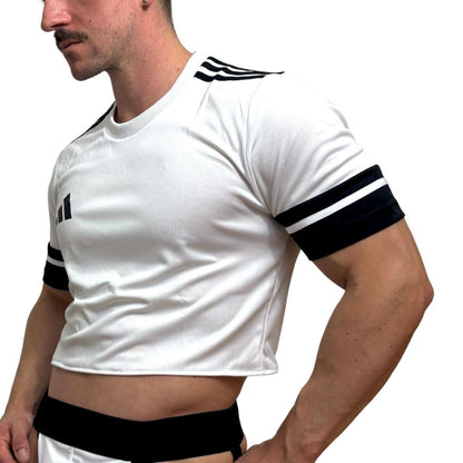 Adidas Neo White Short Sleeve Crop Top