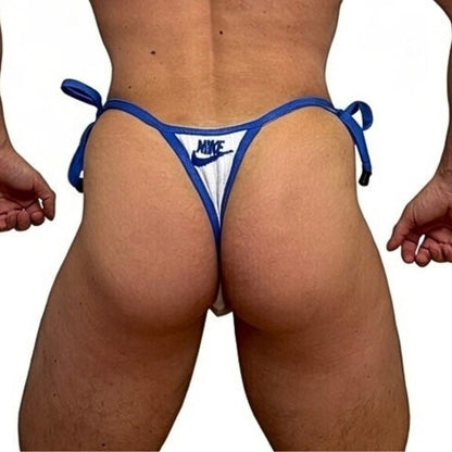 Nike Sport Blue Lace Up Socks Thong