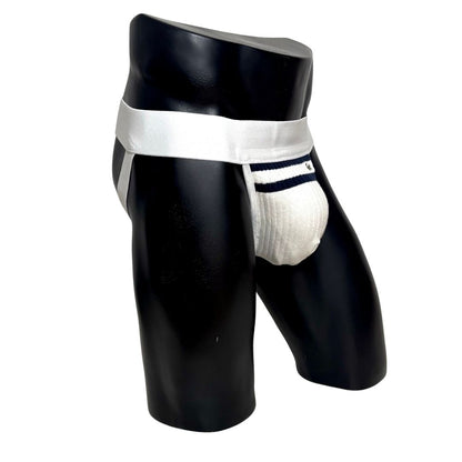 Lacoste White Crocodile Socks Jockstrap/Thong