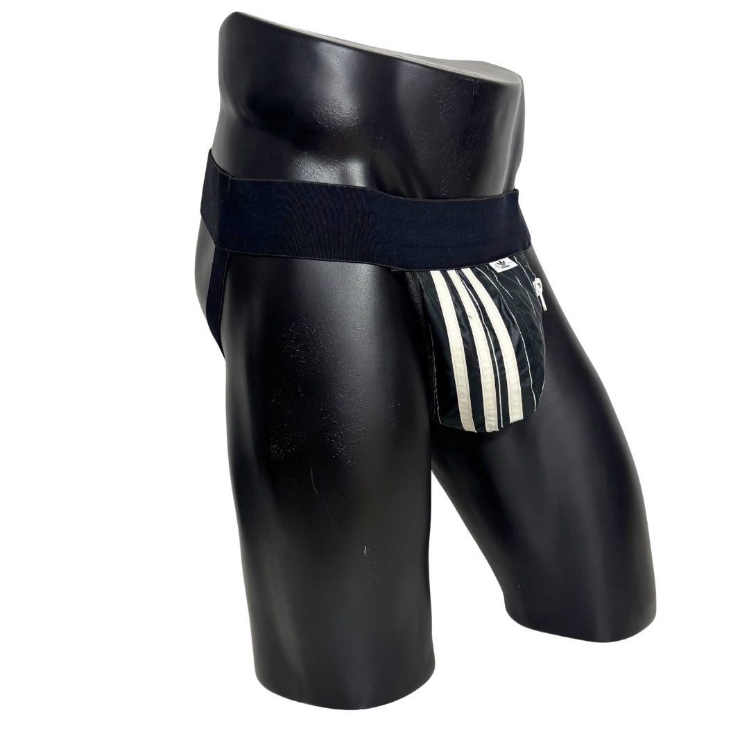 Adidas 3 Stripes Black Pocket Jockstrap/Thong 2.0