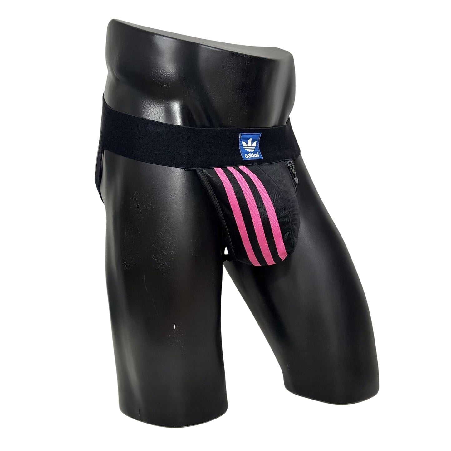 Adidas 3 Stripes Hot Pink Logo Pocket Jockstrap/Thong