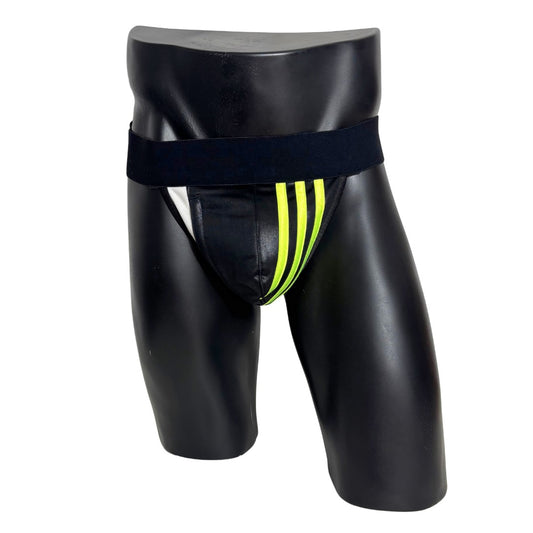 Adidas 3 Stripes Neon Green Originals Logo Jockstrap/Thong
