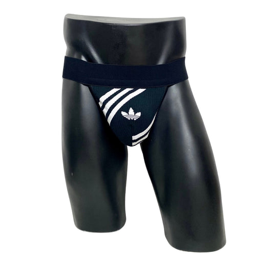Adidas Originals Three Stripes Logo Black Socks Jockstrap/Thong 2.0
