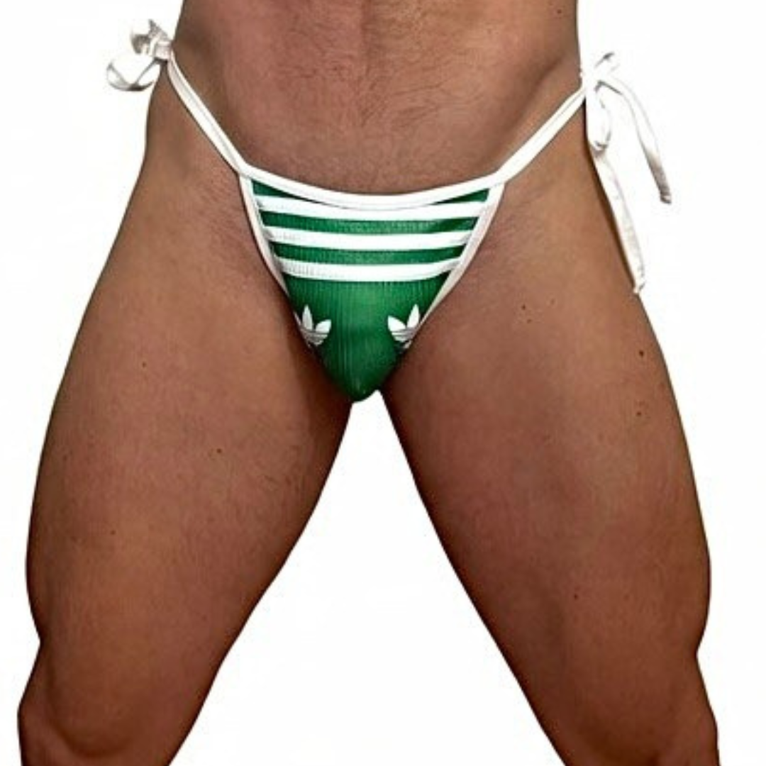 Adidas Originals Green Lace Up Socks Thong