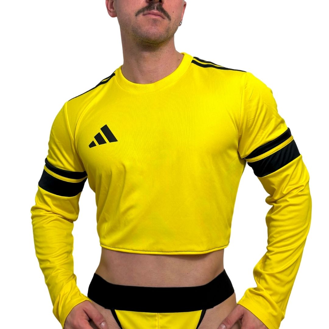 Adidas Neo Yellow Long Sleeve Crop Top