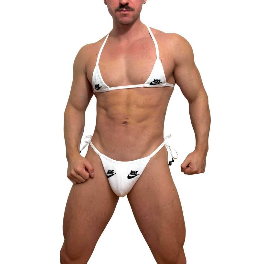 Nike Sport White Bro Bra and Thong Set