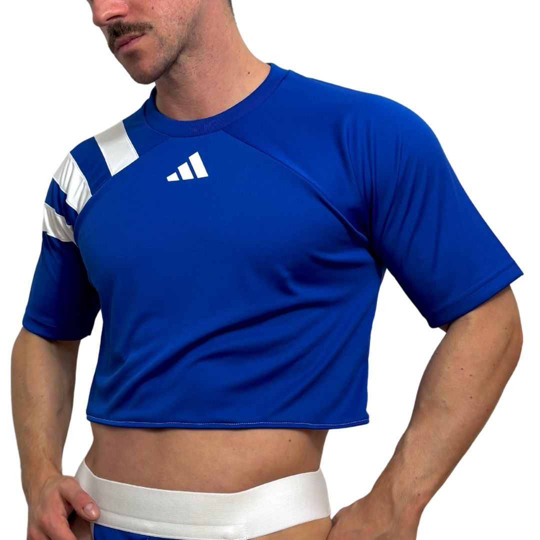 Adidas Neo Blue Short Sleeve Crop Top 2.0