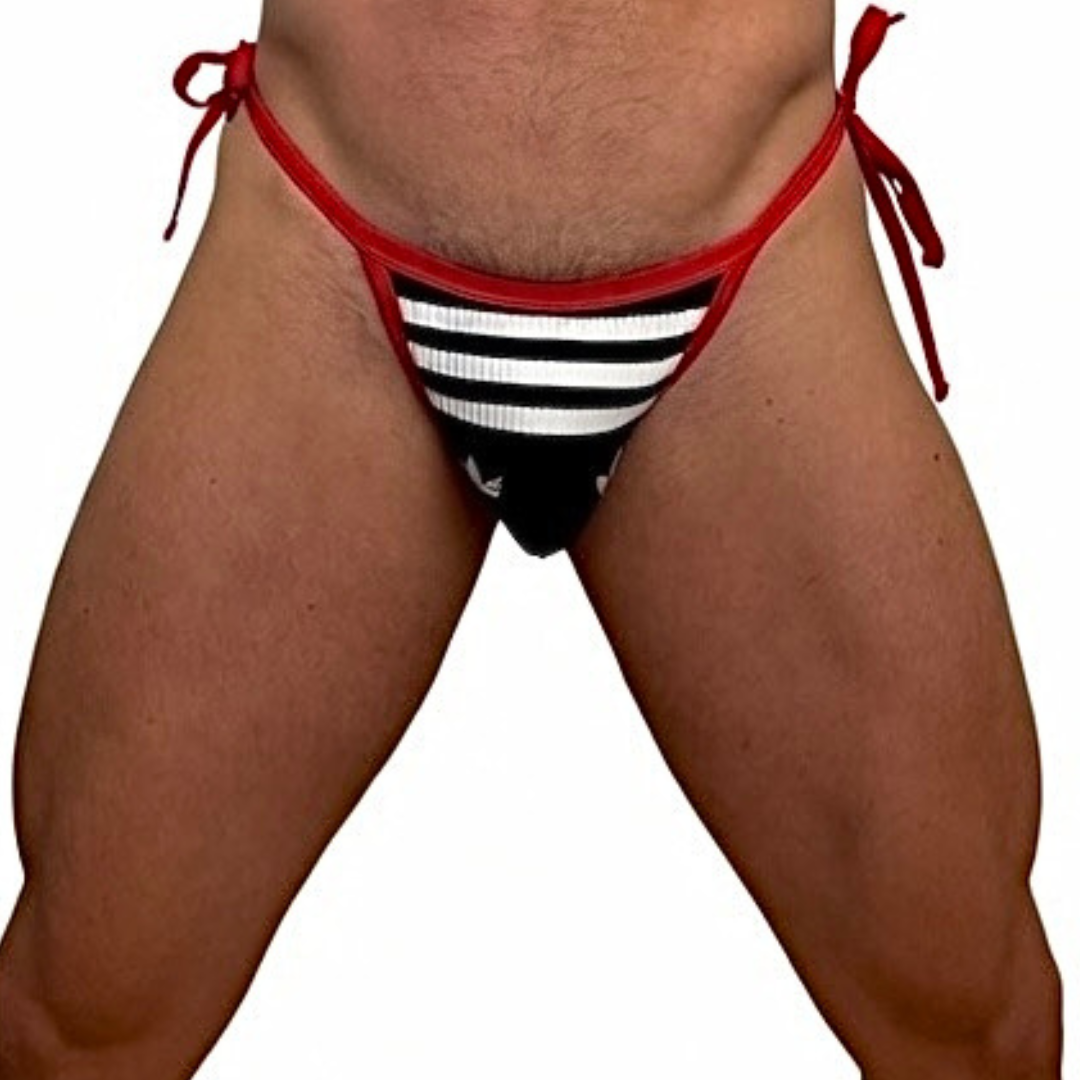 Adidas Originals Black/Red Lace Up Socks Thong