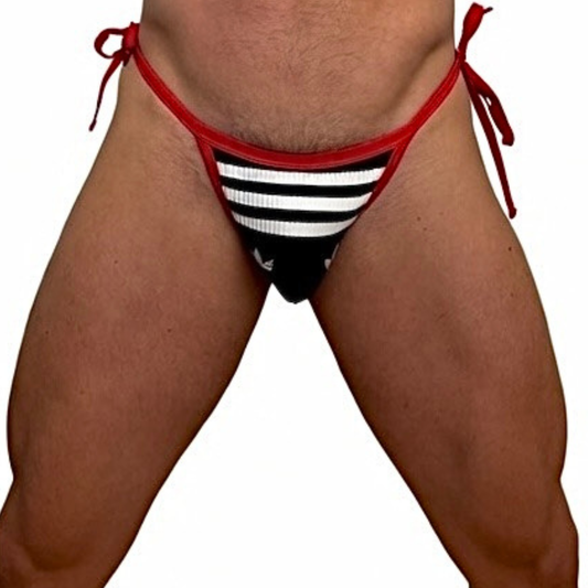 Adidas Originals Black/Red Lace Up Socks Thong