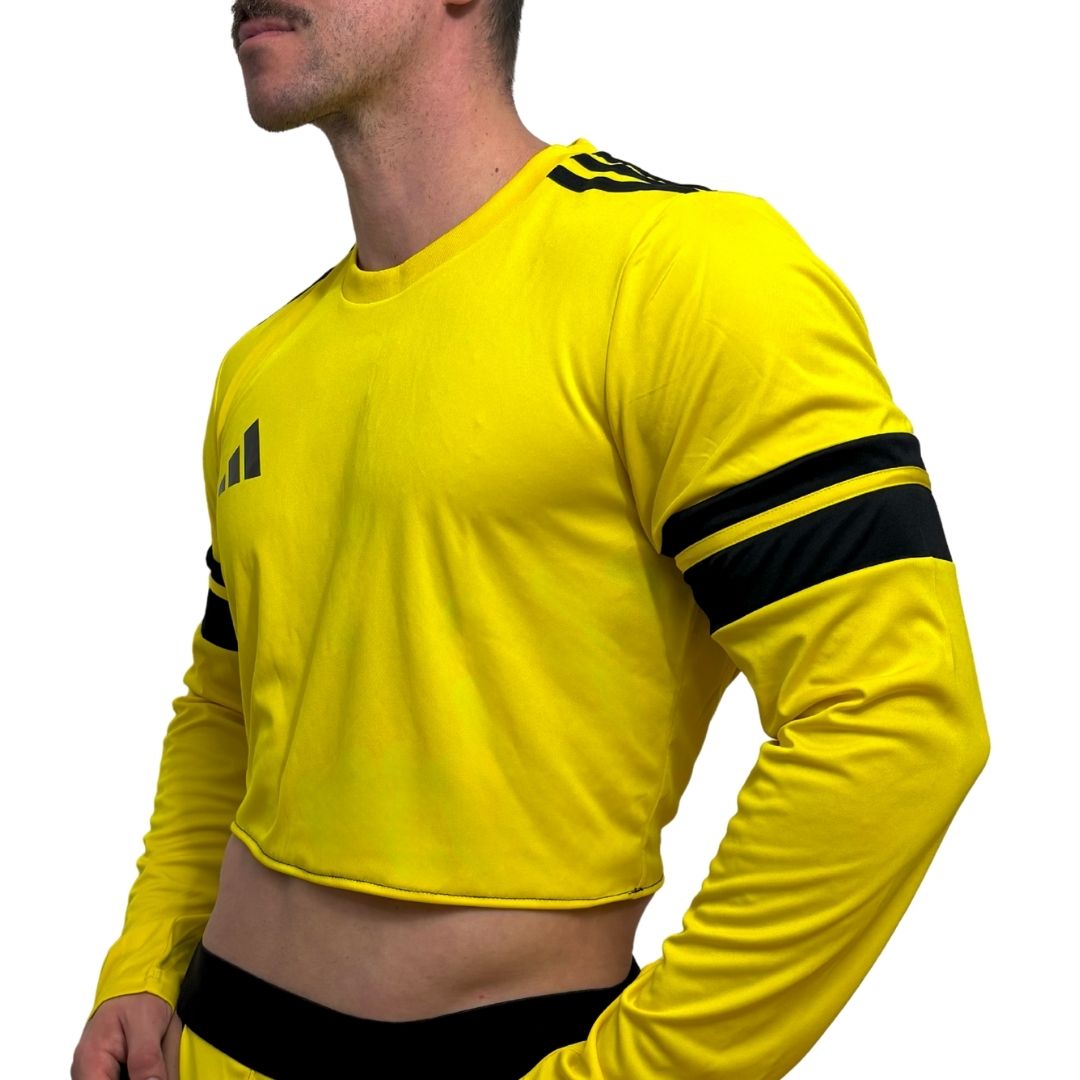Adidas Neo Yellow Long Sleeve Crop Top