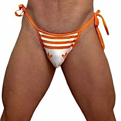 Adidas Originals Orange Lace Up Socks Thong