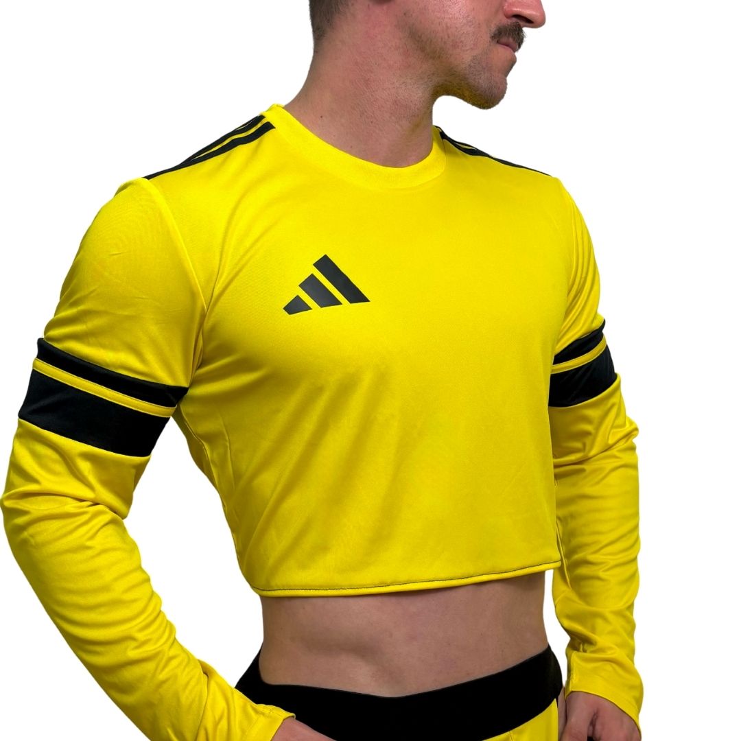 Adidas Neo Yellow Long Sleeve Crop Top