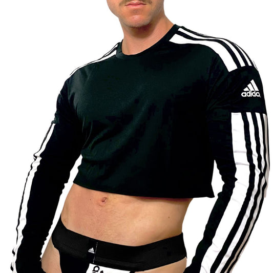 Adidas Sport Black Long Sleeve Crop Top