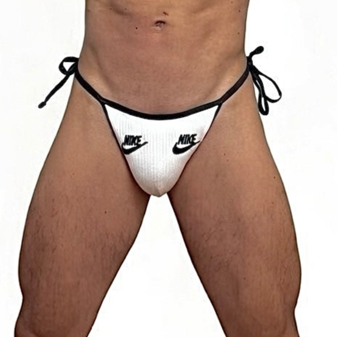 Nike Sport B&W Negative Lace Up Socks Thong