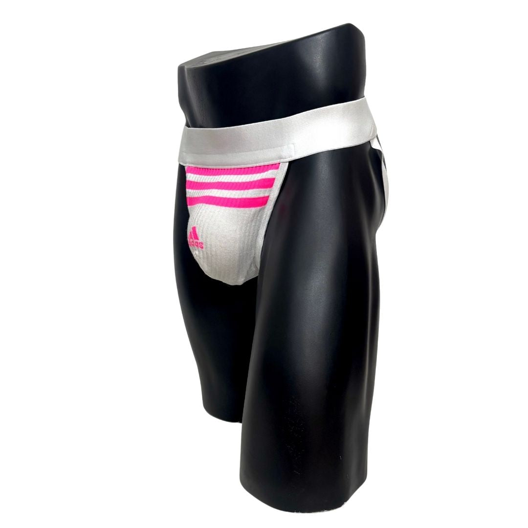 Adidas Three Stripes Sport Logo Pink Socks Jockstrap/Thong