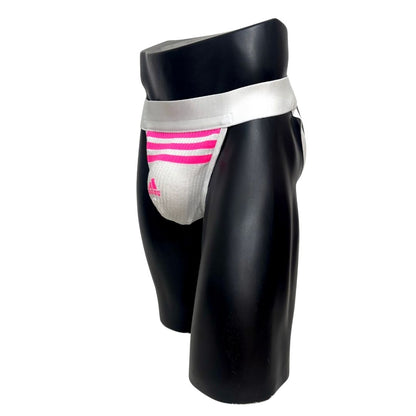 Adidas Three Stripes Sport Logo Pink Socks Jockstrap/Thong