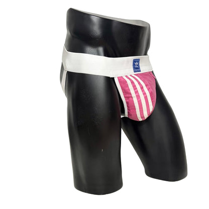 Adidas Three Stripes Bubble Pink Pocket Jockstrap/Thong