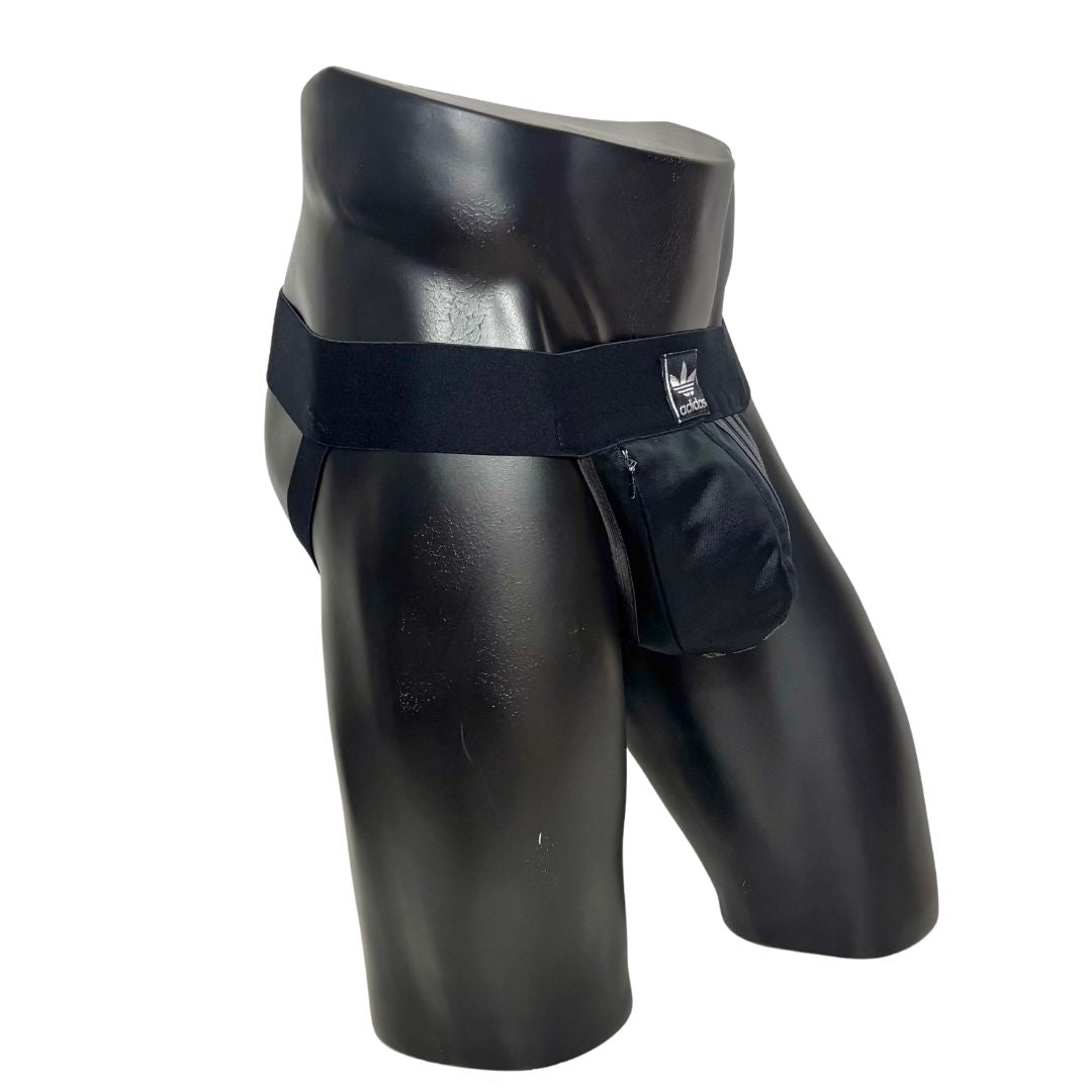 Adidas 3 Stripes Silver Pocket Jockstrap/Thong