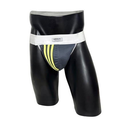Adidas 3 Stripes Neon Yellow/Gray Pocket Jockstrap/Thong