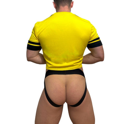 Adidas Neo Short Sleeve Yellow Crop Top Look