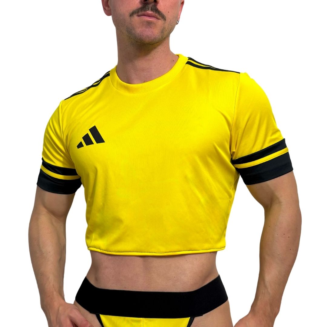 Adidas Neo Yellow Short Sleeve Crop Top