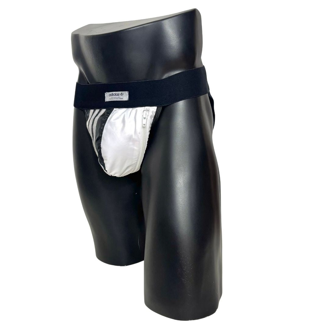 Adidas 3 Stripes Black and White Pocket Jockstrap/Thong