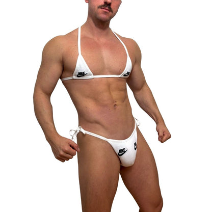 Nike Sport White Bro Bra and Thong Set