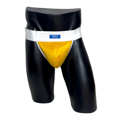 Adidas Glossy Logo All Over Yellow Jockstrap/Thong