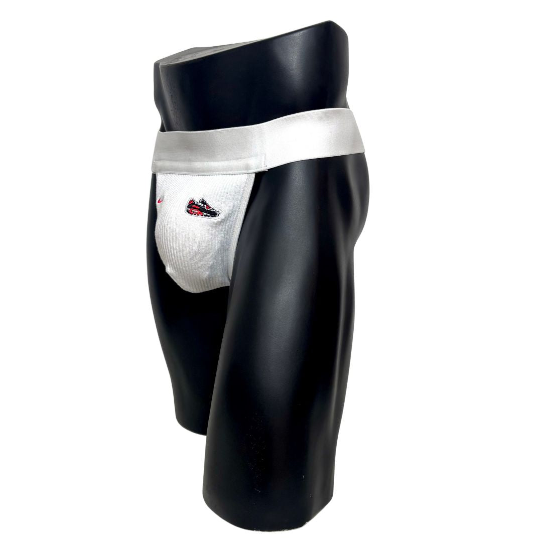 Nike White Air Max Shoe Logo Socks Jockstrap/Thong