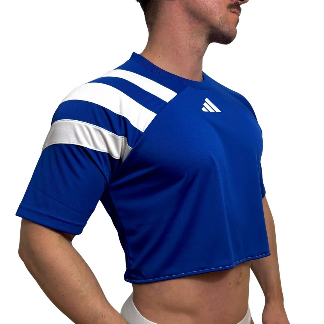 Adidas Neo Blue Short Sleeve Crop Top 2.0