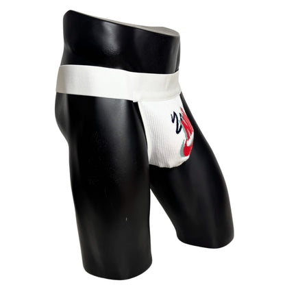 Nike Retro Red/Black/Gray White Logo Socks Jockstrap/Thong