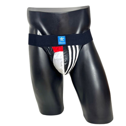 Adidas 3 Stripes Red White and Black Nylon Jockstrap/Thong
