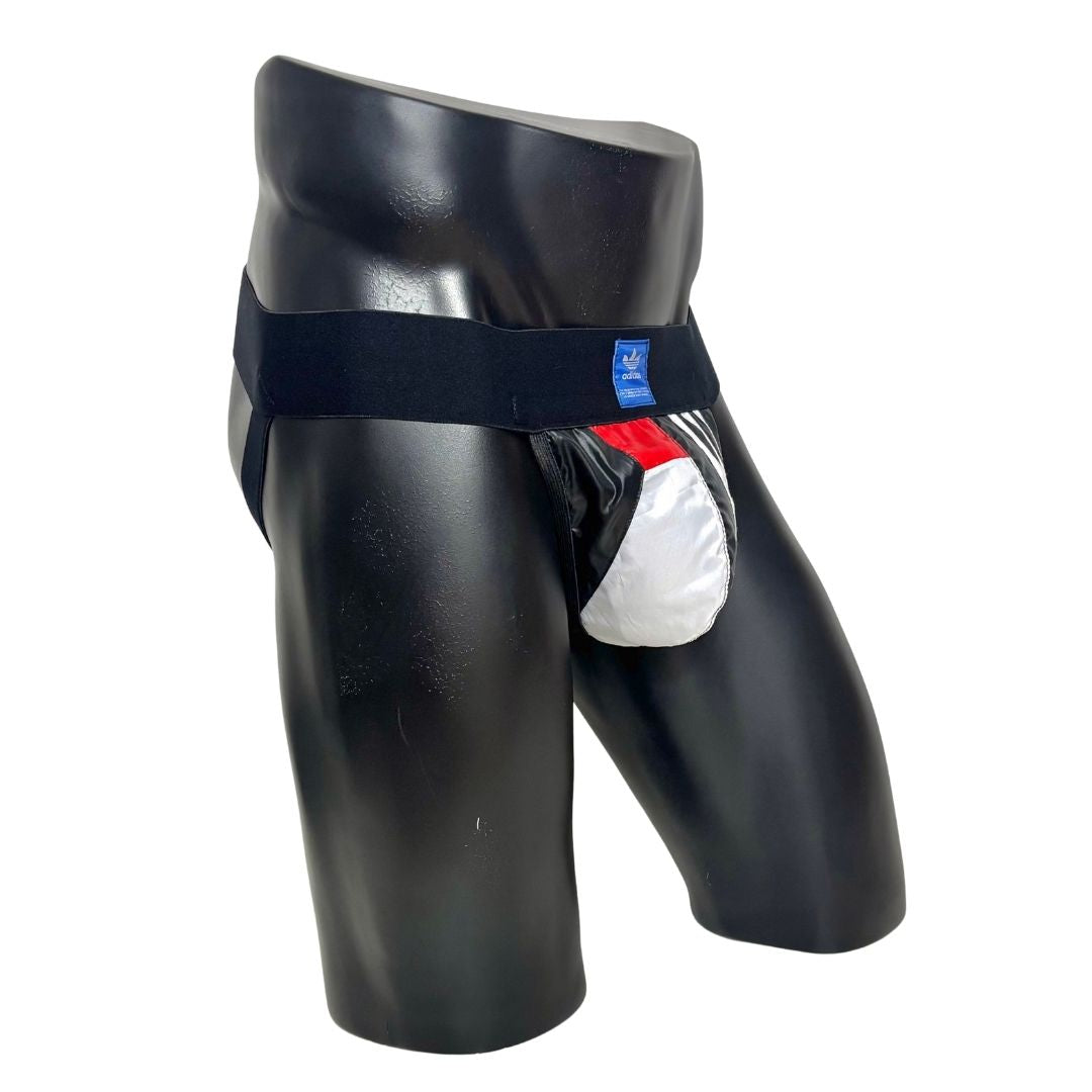 Adidas 3 Stripes Red White and Black Nylon Jockstrap/Thong