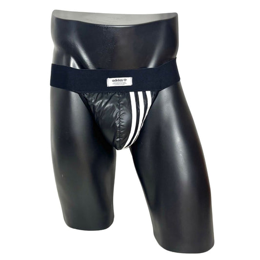 Adidas 3 Stripes Black Nylon Jockstrap/Thong