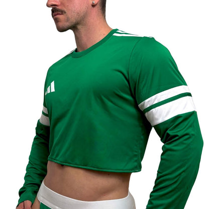 Adidas Neo Green Long Sleeve Crop Top