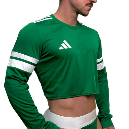 Adidas Neo Green Long Sleeve Crop Top