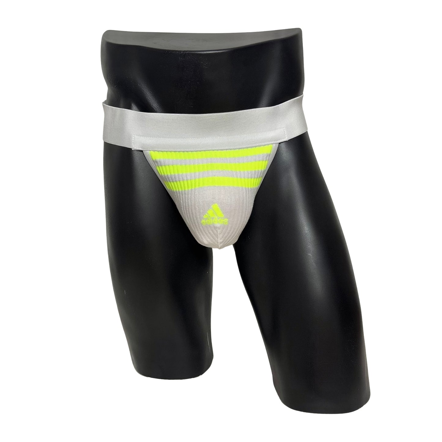 Adidas Three Stripes Sport Logo Neon Green Socks Jockstrap/Thong