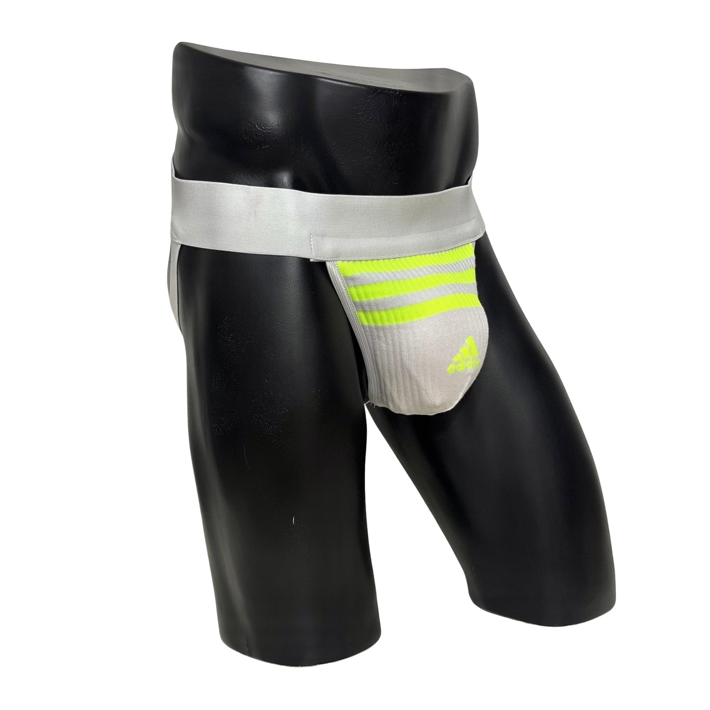 Adidas Three Stripes Sport Logo Neon Green Socks Jockstrap/Thong