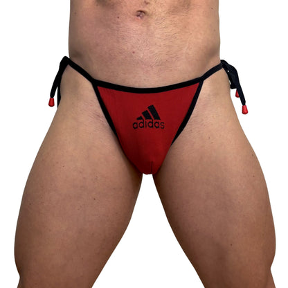 Adidas Sport Black and Red Lace Up Thong