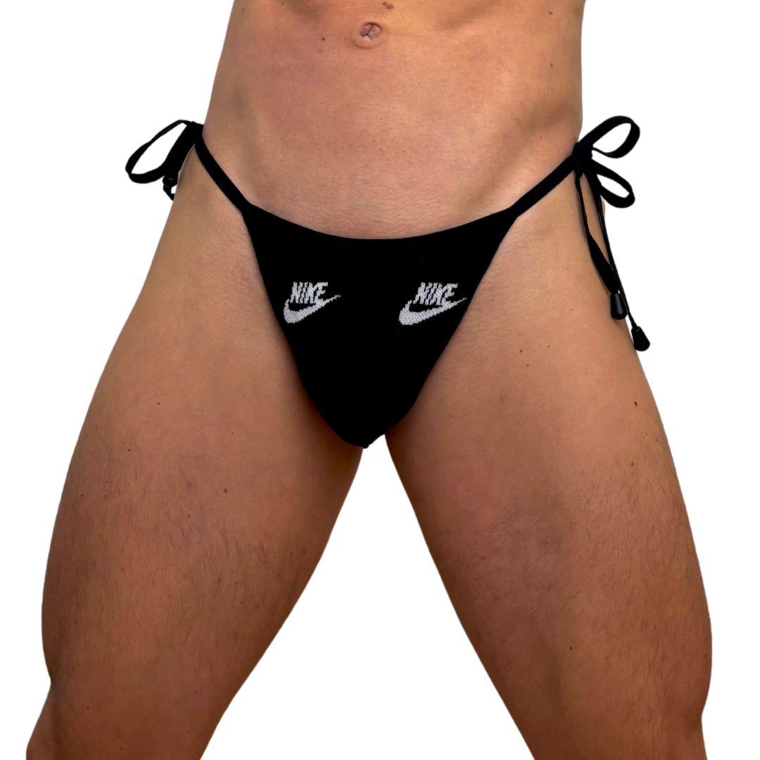 Nike Sport Black Lace Up Socks Thong