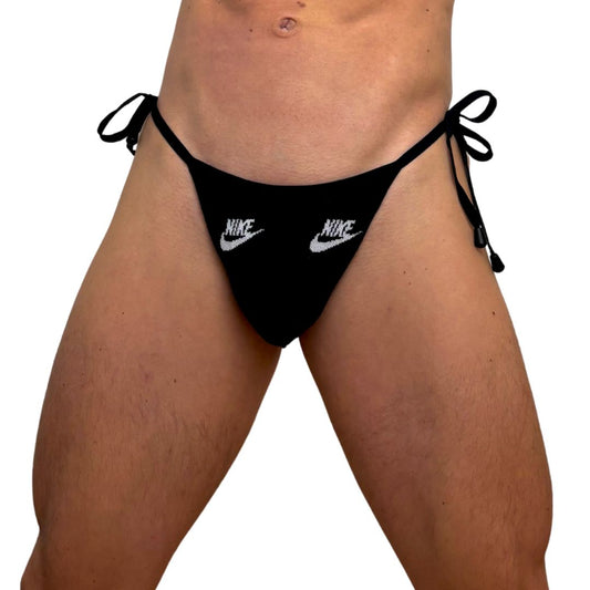 Nike Sport Black Lace Up Socks Thong