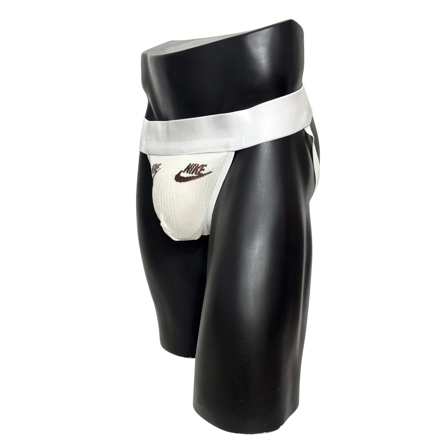 Nike Off White Copper Brown Logo Socks Jockstrap/Thong