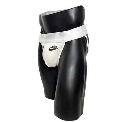 Nike Off White Copper Brown Logo Socks Jockstrap/Thong