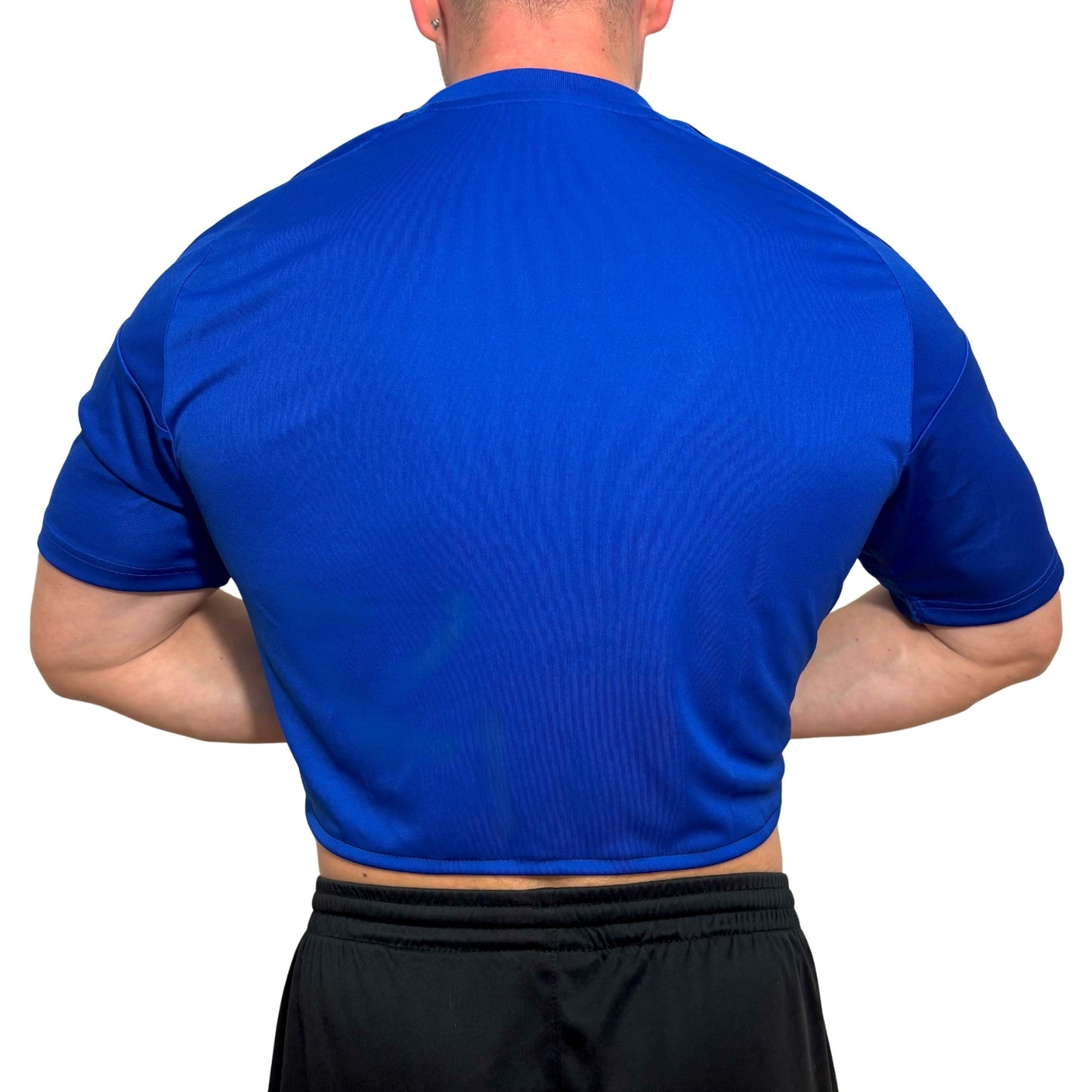 Adidas Blue\Black Stripe Crop Top