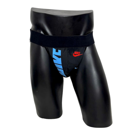 Nike Black Blue/Red Logo Jockstrap/Thong