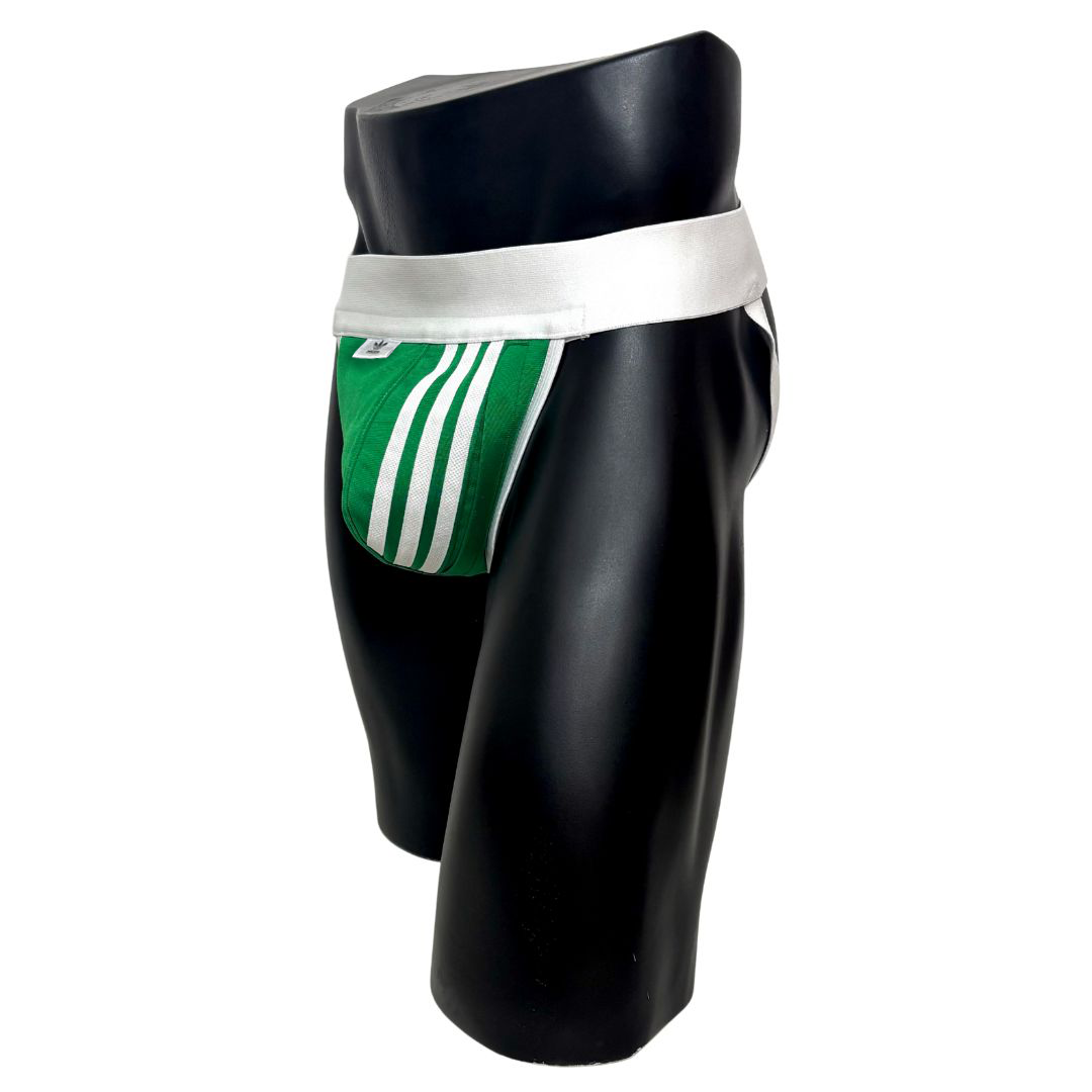 Adidas 3 Stripes Green Pocket Jockstrap/Thong