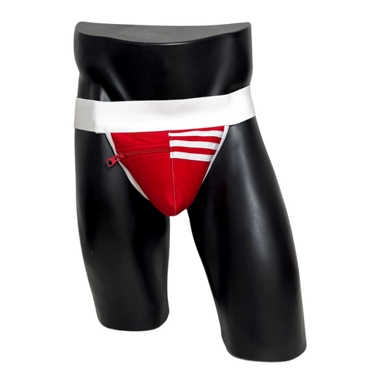 Adidas 3 Stripes Red Pocket Jockstrap/Thong 2.0